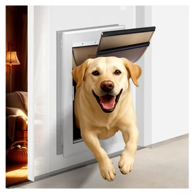 Produktbild von Hundeklappe für große Hunde aus Aluminium für extreme Wetterbedingungen bis zu 100 kg