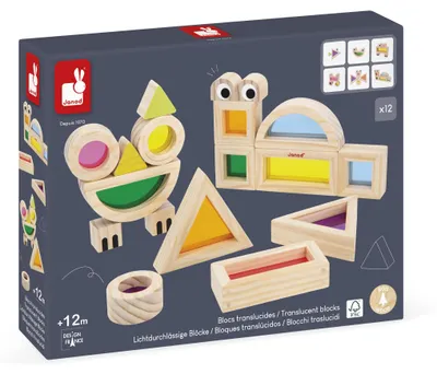 Imagen del producto de Bloques sensoriales translúcidos de Janod, multicolores, para niños, varios colores, talla única