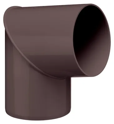Produktbild von INEFA Fallrohrbogen 80 Grad, DN75 / 75mm, Dunkelbraun – PVC Regenrohrbogen für die Dachrinne am Gartenhaus oder Pavillon als passgenaues Zubehör zur Dachentwässerung aus Kunststoff