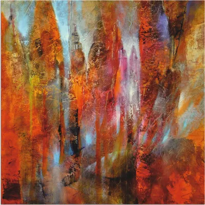 Produktbild von ARTland Wandbild Alu für Innen & Outdoor Frühling in der Schlossallee Größe: 100x100 cm