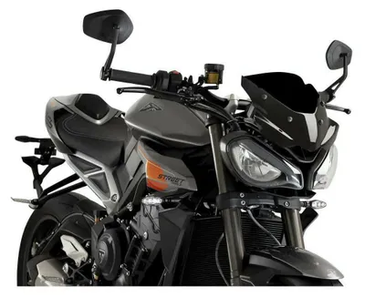 Immagine prodotto di Cupolino PUIG Naked N.G. Sport nero per TRIUMPH STREET TRIPLE R/RS