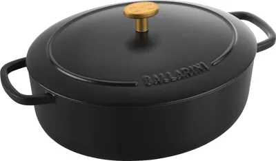Zdjęcie produktu dla Ballarini - Garnek żeliwny owalny Bellamonte 2,2L Czarny