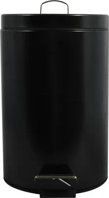 Produktbild von MSV Bad/Toiletten-Treteimer - schwarz - 12 Liter - 25 x 40 cm