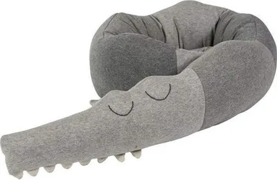Produktbild von Babybett umrandungen Kinderbett Stoßstange Bettumrandung Stoßfänger, Krokodil Stil Weben Bettumrandung Kantenschutz Kopfschutz Dekoration