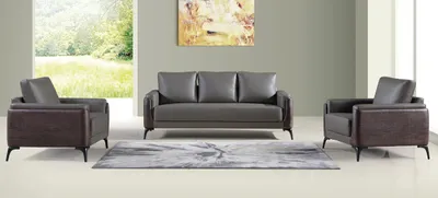 Produktbild von Sofagarnitur 3+1+1 Sitzer Set Design Sofas Polster Couchen Leder Relax Moderne