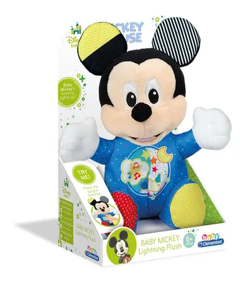 Obrázek produktu pro Clementoni Baby Mickey Lightin Plush, Zvtka na hran, 0,3 rok/roky, Interaktivn, Zvuky, LR44