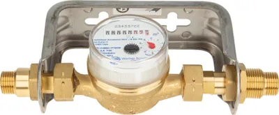 Produktbild von Einstrahlzähler ETK Kombi-Set (Kaltwasser) bis 30 Grad Länge 110 mm, inkl. Bügel 1/2 Zoll Edelstahl