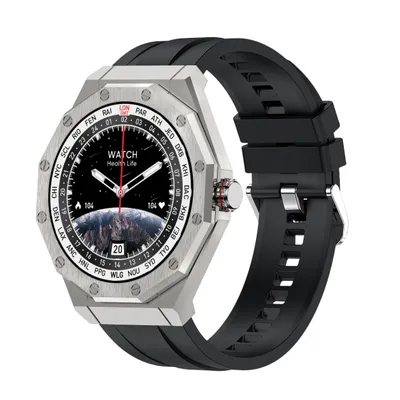 Zdjęcie produktu dla Kiano Watch Elegance Silver Zegarek srebrny biznesowy, wymienne paski, bluetooth, tryb sportowy