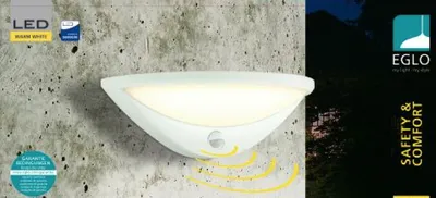 Immagine prodotto di Eglo lampada a sensore bianco lampada da esterno lampada da esterno lampada da parete lampada da parete 97311