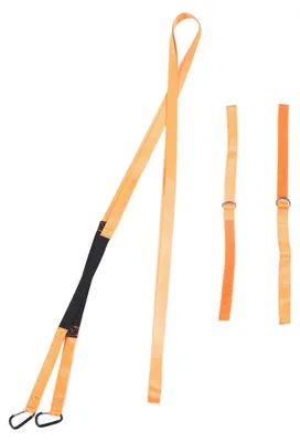 Obrázok produktu pre Lyžiarske postroje, oranžový nylonový D-hák a slučka, ľahko použiteľný bezpečnostný pás na tréning