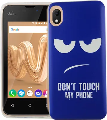 Produktbild von Handy Hülle für Wiko Sunny Max Cover Case Schutz Tasche Motiv Slim Silikon TPU Dont Touch My Phone Blau
