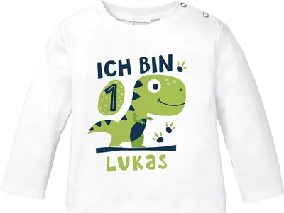 Produktbild von Baby Langarm-Shirt 1. Geburtstag ich bin schon 1 Geburtstagsshirt Geschenk für Einjährige Junge/Mädchen SpecialMe® 1 Jahr weiß 80/86 (10-15 Monate)