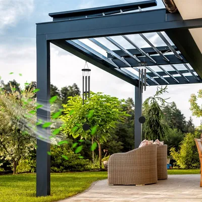 Immagine prodotto di Campane a vento per esterno - appese - campane a vento - campane in metallo - decorazione per la casa - regali - nero