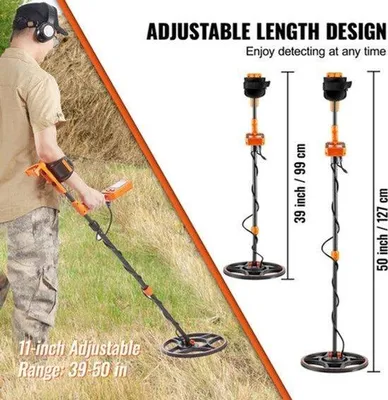 Immagine prodotto di Metal detector - Bobina di ricerca impermeabile da 12 pollici - Schermo LCD regolabile - Ideale per la ricerca di tesori