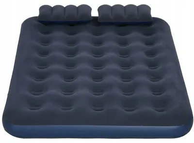 Zdjęcie produktu dla Materac Powietrzny Dla 2 Osób Z Pompką Ręczną 203X152X22 Cm Niebieski