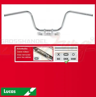 Obrázek produktu pro Stahllenker Apehanger, Stahl, verchromt