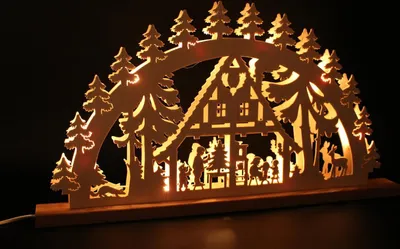 Produktbild von Original Erzgebirgischer Marken Schwibbogen Lichterbogen 60 x 31 cm S60-0_4