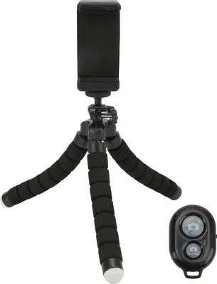 Obrázek produktu pro Flexibilní houbový stativ s bezdrátovým dálkovým ovládáním Držák klipu na telefon Nastavitelná selfie tyč