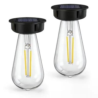 Produktbild von Solar Ersatzlampe 2er Set 8,5 cm, 600mAh LED Solarlampe, wetterfest, mit Dämmerungssensor, für Garten, Terrasse & Außenbeleuchtung