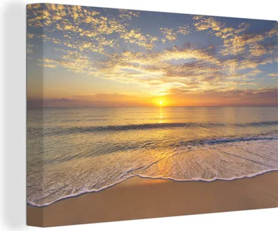 Obrázek produktu pro OneMillionCanvasses® Malba na plátně Nástěnná malba na plátně - Pláž - Západ slunce - Moře - 150x100cm