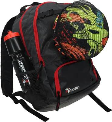 Produktbild von Precision Rucksack Sporttasche mit Ballhalter 44 Liter schwarz-rot