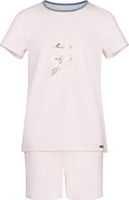 Produktbild von SKINY Mädchen Schlafanzug Set 2 tlg.- Every Night in Skiny, Pyjama kurz, Kinder, Streifen, 140-176 Beige 140
