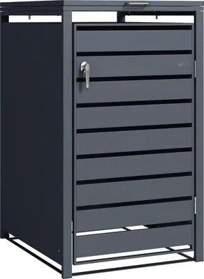 Produktbild von AXI Lucas Mülltonnenbox in Metall Anthrazit | Mülltonnenverkleidung mit Deckel für 1 Tonne - Max. 240L | Müllbox / Aufbewahrungsbox für Mülltonnen