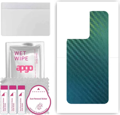 Produktbild von apgo Rückseite Schutzfolie, Skin, kompatibel mit Oppo Reno8, Hinten Displayschutzfolie aus Vinylfolie, kratzfest, einfache Montage - Kohlenstoff-Chamäleon CAKA1