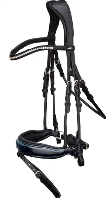 Produktbild von Schockemöhle Sports Anatomische Trense Malibu Trensenzaum Black Patent / Silver VB