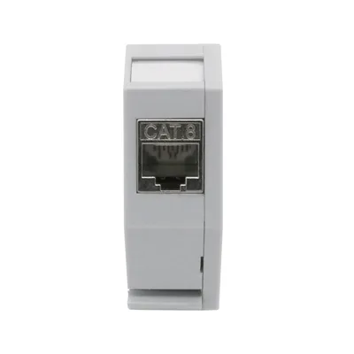 Produktbild von ARLI Keystone CAT8.1 RJ45 Buchse Modul Metall geschirmt inkl. Hutschienenadapter Set