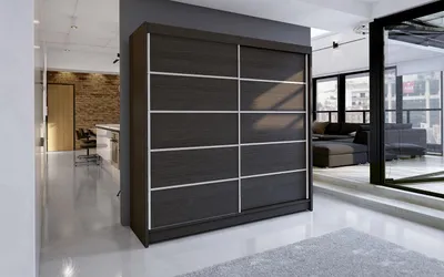 Obrázek produktu pro Skříň s posuvnými dveřmi 180 cm NABNA - tmavě hnědá