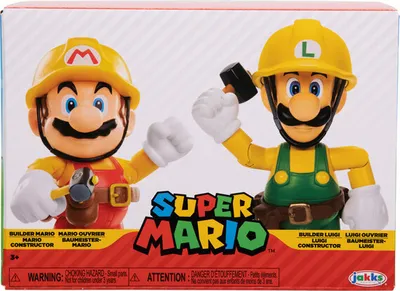 Produktbild von Nintendo Super Mario Figuren 2er-Pack: Mario Maker & Luigi Maker, 10cm