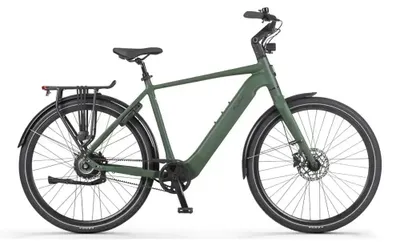 Immagine prodotto di Puch E-Nova - E-bike - Ruote da 28 pollici - Motore da 250W - Autonomia di 160 km - Cambio automatico a 2 velocità - Freni a disco idraulici - Batteria da 540Wh - Colore: verde oliva opaco