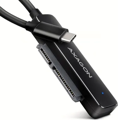 Produktbild von Axagon ADSA-FP2C USB-C 5Gbps - SATA 6G, 2.5 SSD/HDD SLIM adapter - Adapter - Digital/Daten, USB Typ-C, SATA, Männlich, Schwarz, PC / Notebook / Tablet, China