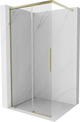 Produktbild von Mexen Rox Duschwand Walk-in 85 x 200 , transparent 8 mm, gold - 8C2-085-003-50-00