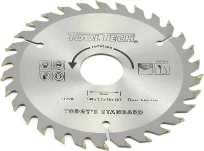 Produktbild von Tooltech 11290 Kreissägeblatt 140 x 30t x 30 Atb für holz