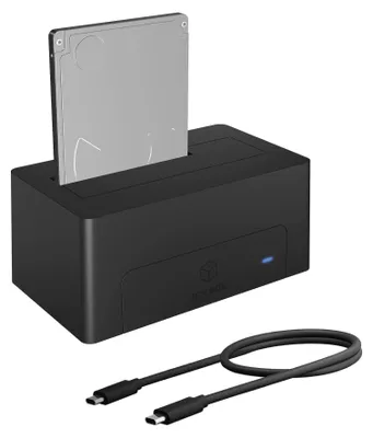 Produktbild von ICY BOX IB-1121-C31 Dockingstation für 1x SATA 2,5" oder 3,5" HDD zu 1x Type-C® (USB 3.1 Gen 2) Schnittstelle, HDD, SATA, Serial ATA II, Serial ATA III, 2.5,3.5", USB 3.2 Gen 2 (3.1 Gen 2) Type-C, Anthrazit, Schwarz, Kunststoff
