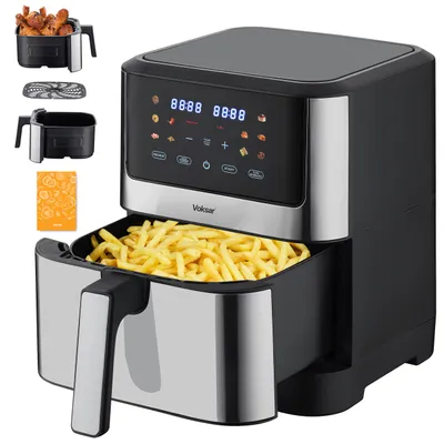 Zdjęcie produktu dla Frytkownica Beztłuszczowa AirFryer VOKSAR K11 XXL 8L DUŻA 12w1 1800W + PRZEPISY