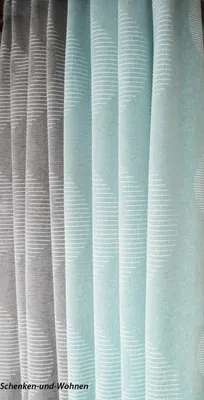 Produktbild von Ösenschal mit 8 Metallösen und gesticktem Wellenmotiv mint 145 x 245 cm