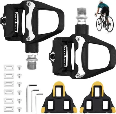 Produktbild von Sicherheitspedalen für MTB und Rennräder - kompatibel mit SPD - 9/16 Zoll Kugellager - Clipless Pedalen