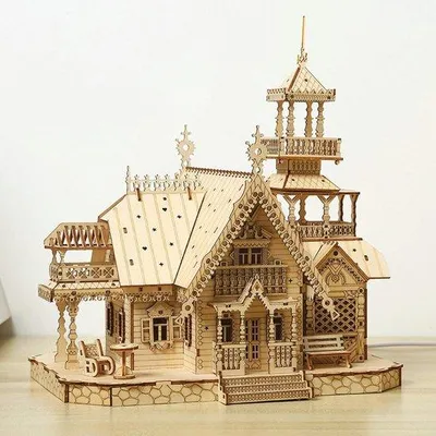 Produktbild von Architektur-3D-Holz-Puzzle-Set für Erwachsene - Mechanisches Baukastensystem - Ideal für Geburtstag und Vatertag