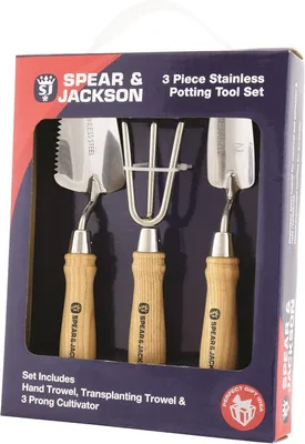 Obrázok produktu pre Súprava náradia na kvetináče 3-dielna, 22 cm, nehrdzavejúca oceľ, pre izbové rastliny