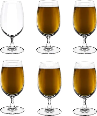 Image de Verre à bière Wilmax 420 ml, verre cristal transparent, lot de 6 WL-888026/6A