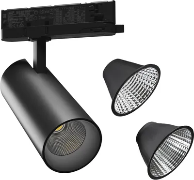 Produktbild von Spectrum LED 3-Phasen Stromschienenstrahler Andromeda Schwarz 15-27W 1600-2600lm Neutralweiß 4000K 36°/60°
