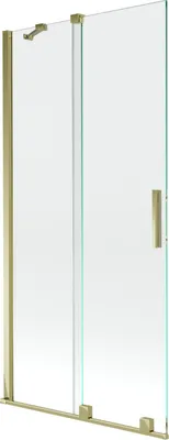 Produktbild von Mexen Velar 2-Flügel-Badewannenwand Regulierbare 95 x 150 cm, transparent, Gold - 896-095-000-01-50