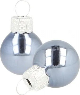 Produktbild von Mini Weihnachtskugeln Blau Glas Ø2cm 44 St. Adventskranz Deko, 44 Stück