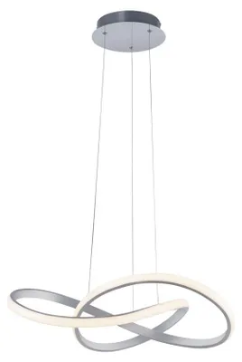 Image de Suspension LED argentée, intensité lumineuse variable, H 120 cm