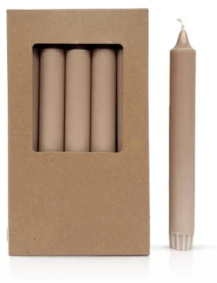 Image de Bougies en cire rustiques – Abricot – Ø 2,2 × 19 cm – Lot de 10
