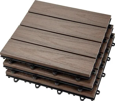 Obrázek produktu pro WPC dlaždice Konsta 3D 30 x 30 cm s klick systémem hnědá