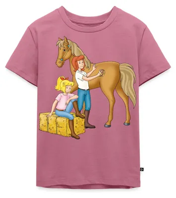 Produktbild von Spreadshirt Bibi Und Tina Striegeln Hengst Amadeus Kinder Premium T-Shirt, 134/140 (8 Jahre), Mauve